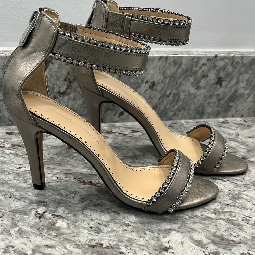 Adrienne Women's Silver Rhinestone Sandals